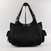 Christian Dior Canvas Shoulder Bag Black